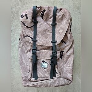 Herschel Supply Co. Tan Geo/Black Rubber Retreat Backpack